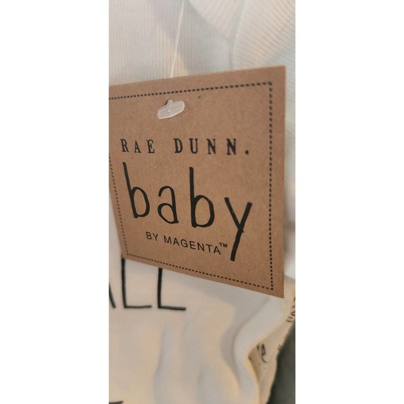 Baby 3-6 nwt Rae Dunn 3 piece set Happy fall y'all baby shower bow pants onesie - Picture 8 of 12